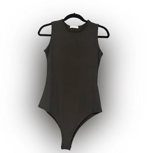 De Base ribbed high neck bodysuit - size L NWOT